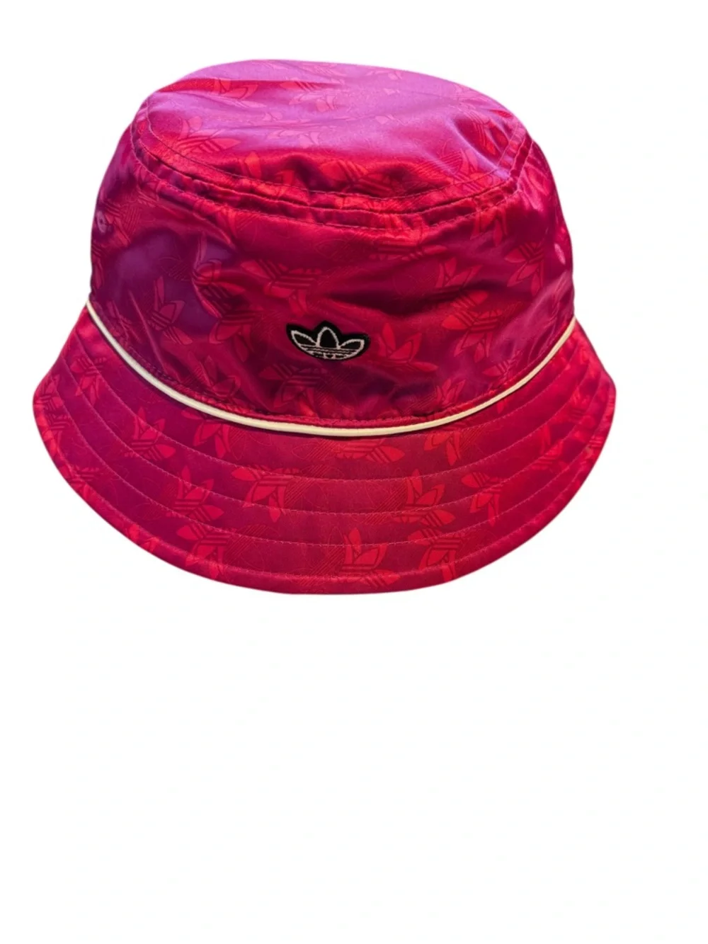 Adidas Kids Bright Pink Bucket Hat with Logo Patch and Trim